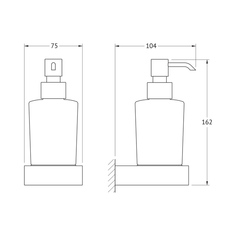 Дозаторы дозатор для жидкого мыла ARTWELLE Regen матовое стекло/хром