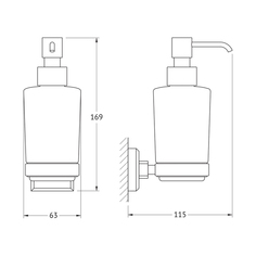 Дозаторы дозатор для жидкого мыла ARTWELLE Hagel матовое стекло/хром