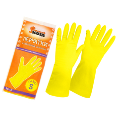 Перчатки многоразовые перчатки РЫЖИЙ КОТ RC-LF размер S латекс хлопковое напыление