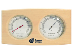Термометры, гигрометры и часы термометр для бани с гигрометром Банная станция 24,5х13,5 см Банные штучки
