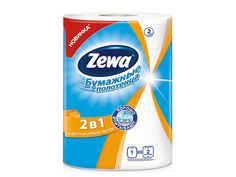 Бумажные полотенца полотенца кухонные ZEWA 2 в 1 2-слойные 120 листов 30м 1шт