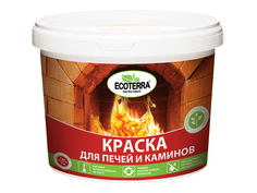 Краски и эмали для печей и каминов краска для печей ECOTERRA, 1кг, цвет: красно-коричневая, арт.ЭК000117773