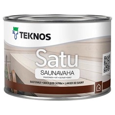 Покрытия декоративные воск ТEKNOS satu saunavaha 0,45л белый, арт.ЭК000129673 Teknos