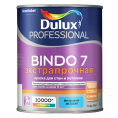 Краски для стен и потолков краска в/д DULUX Professional Bindo 7 база BW для стен и потолков 1л белая, арт.5309395