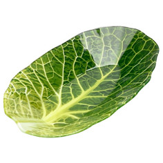 Блюда фигурные большие и средние без ножки блюдо Leaf Lettuce 16х26 см, стеклянное Walmer
