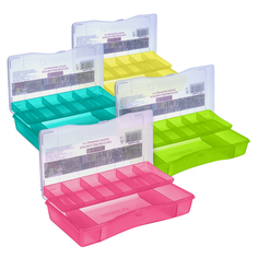 Органайзеры контейнер для мелочей АРХИМЕД 22х12х4,5см 1,2л со сдвижной полкой пластик