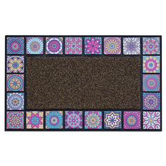 Коврики припороговые на резиновой основе коврик ATTRIBUTE Mosaic Quadro 45х75см фиолетовый резина, полипропилен