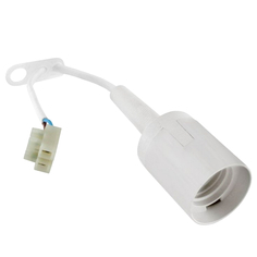 Патроны для лампочек патрон Е27 подвесной с клеммной колодкой белый Dori