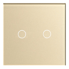 Выключатели встраиваемые выключатель 2-клавишный HIPER Sensor Switch 10А золотой