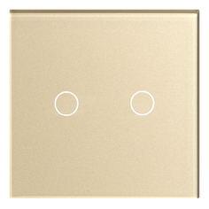 Выключатели встраиваемые выключатель 2-клавишный HIPER Sensor Switch 10А золотой