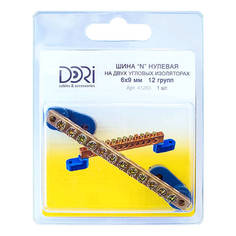 Шины нулевые шина нулевая DORI на 2-х угловых изоляторах 12 отверстий 1шт