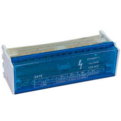 Шины нулевые шина нулевая DORI на Din-рейку в корпусе 2 шины по 15 отверстий