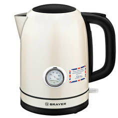 Чайники чайник BRAYER BR1005YE 2200Вт 1,7л металл кремов.