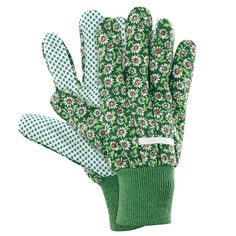 Перчатки садовые перчатки PALISAD х/б ПВХ-точка S зелёные