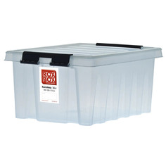 Контейнеры, корзинки, ящики для хранения ящик ROXBOX 16л 40х30х17см с клипсами, крышкой прозрачный
