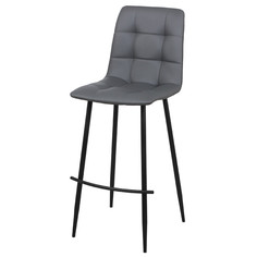 Барные стулья барный стул ЧИЛИ 46х53х111,5см серый/черный искусственная кожа