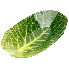 Блюда фигурные большие и средние без ножки блюдо WALMER Leaf Lettuce 18x27см 0,65л стекло