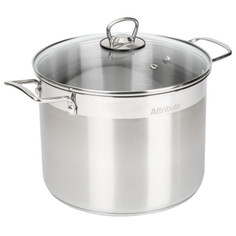 Кастрюли из нержавеющей стали кастрюля ATTRIBUTE Master Chef 8л 24см нерж.сталь стекл. крышка индукция