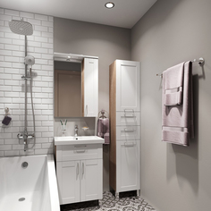 Тумбы в ванную тумба без раковины напольная IDDIS New Sena 60см белая/дерево