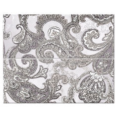 Декоры и бордюры для ванной панно настенное 40,2х50,5 SFUMATO GREY Paisley (из 2 пл) узор Azori