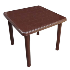 Пластиковая мебель стол квадратный 800x800x710мм шоколад пластик