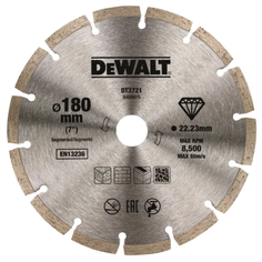 Диски отрезные алмазные диск алмазный DEWALT 180х22,2x2,1 мм, сегментный