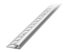 Закладки для плитки металлические профиль для кафеля алюминиевый наружный, 7х2700 мм, серебро К9Н Лука