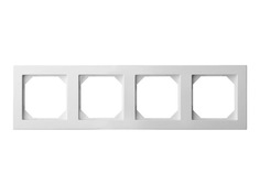 Рамки для розеток, выключателей, накладки декоративные рамка 4 поста LIREGUS Epsilon белый