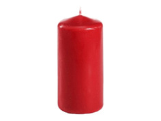 Свечи-столбики, фигурные свеча-столбик PAP-STAR 10х5см красный 20ч/г без аромата