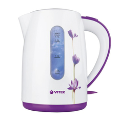 Чайники чайник VITEK VT-7011 2200Вт 1,7л пластик белый/фиолетовый