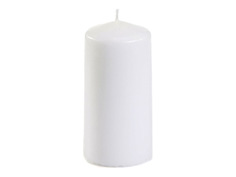 Свечи-столбики, фигурные свеча-столбик PAP-STAR 10х5см белый 20ч/г без аромата