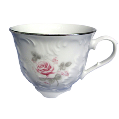 Кружки чашка CMIELOW Рококо Бледная роза отводка платиной 250мл фарфор