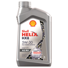Масла для четырехтактных двигателей синтетические масло моторное SHELL HX8 5W30 A5, B5, 1 л