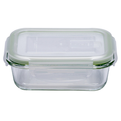Контейнеры для СВЧ и холодильника контейнер для продуктов ELEY, 0,370 л, 15х11х6 см, жаропрочное стекло, пластик, прямоугольный, с 4-мя замками