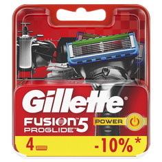 Сменные элементы к станкам для бритья кассеты GILLETTE Fusion ProGlide Power 4шт