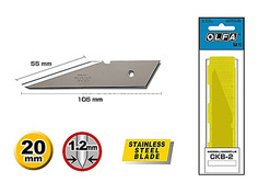Лезвия для ножей лезвие для ножа OLFA OL-CK-2 трапециевидное 20 мм, 2 шт
