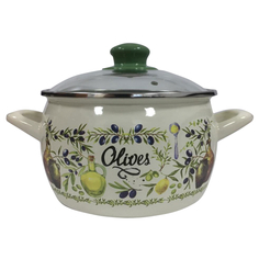 Кастрюли кастрюля METROT Олива 5,3л 22см эмалированная сталь