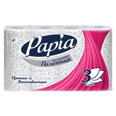 Бумажные полотенца набор кухонных полотенец PAPIA, 3-сл., 4 шт., цвет: белый