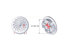 Вентиляционные решетки решетка вентиляционная кругл d100-150 жалюзи Awenta
