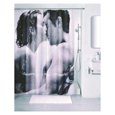 Занавески для ванной занавеска для ванной IDDIS ROMANCE 180х200 см, полиэстер, белая с рисунком