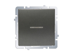 Выключатели встраиваемые выключатель 1-клавишный NILSON Touran с индикатором, антрацит