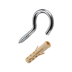 Саморезы, шурупы шуруп-полукольцо 6х65мм с дюбелем 2шт ЕВРОПАРТНЕР