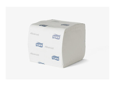 Бумага туалетная и полотенца для диспенсеров листовые бумага туалетная TORK Advanced 1 шт./уп. 2-сл, 242 листов, без аромата