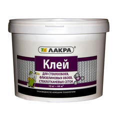 Клей, средства для обоев клей ПВА-М ЛАКРА для стеклообоев 10кг, арт.0007828