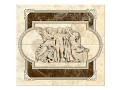 Декоры и бордюры для ванной панно настенное 46х50 EMPERADOR (из 2 пл), коричневое ИНТЕРКЕРАМА