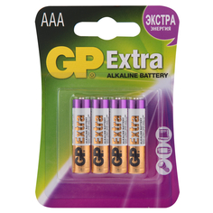 Батарейки, аккумуляторы, зарядные устройства батарейка GP EXTRA ААА 4шт