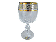 Бокалы в наборах набор бокалов CRYSTALEX Клаудия панто платина золото 6шт 190мл вино стекло