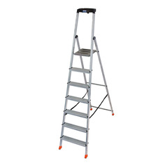 Стремянки алюминиевые односторонние стремянка алюминиевая KRAUSE Safety 7 ступеней