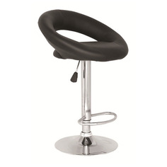 Барные стулья стул барный для кухни 480х560х800(1010) мм, черный, металлический