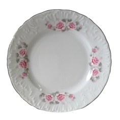 Тарелки тарелка CMIELOW Рококо Бледная Роза отводка платиной 25см обеденная фарфор